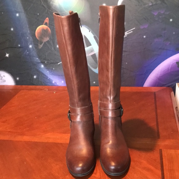 Naturalizer brown leather riding boots size 7.5M - Picture 9 of 16